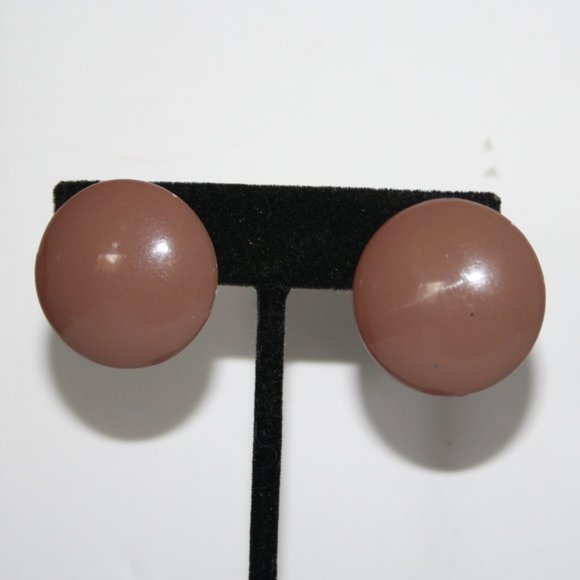 Beautiful light brown vintage post earrings - Picture 1 of 5